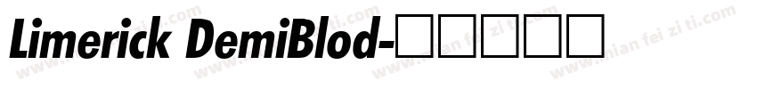 Limerick DemiBlod字体转换